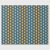 Art Deco UFO Wrapping Paper Geschenkpapier (Flach)