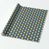 Art Deco UFO Wrapping Paper Geschenkpapier (Ungerollt)