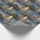 Art Deco UFO Wrapping Paper Geschenkpapier (Ecke)