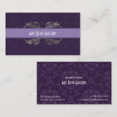 Art Deco und Damask Visitenkarten Visitenkarte (Vorne/Hinten)