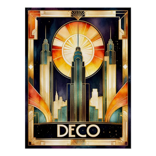 Art Deco Urban Poster (Vorderseite)