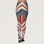 Art Deco US Flag Leggings für 4. Juli (Rückseite)
