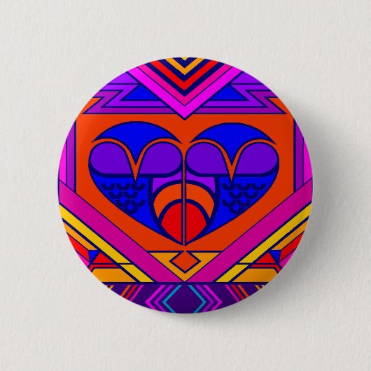 Art Deco Valentine Button (Vorderseite)
