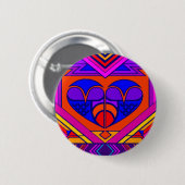 Art Deco Valentine Button (Vorne & Hinten)
