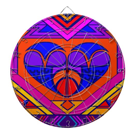 Art Deco Valentine Dartscheibe (vorne)