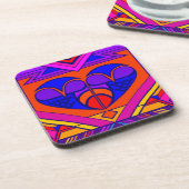 Art Deco Valentine Getränkeuntersetzer (Linke Seite)