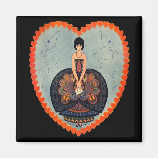 Art Deco Valentine Magnet (Vorne)
