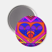 Art Deco Valentine Magnet (Vorderseite/Rückseite)