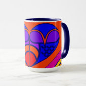 Art Deco Valentine Tasse (VorderseiteRechts)
