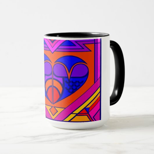Art Deco Valentine Tasse (VorderseiteRechts)