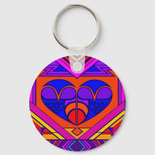 Art Deco Valentinsherz Schlüsselanhänger