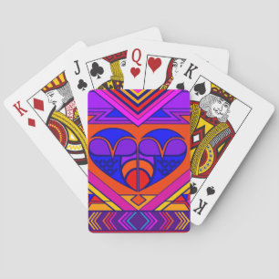 Art Deco Valentinsherz Spielkarten