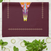 Art Deco Vase with Golden Flowers Geschirrtuch (Gefaltet)