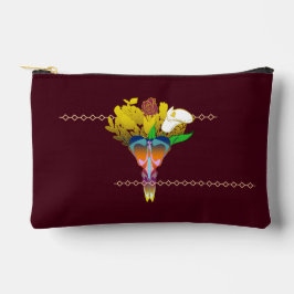 Art Deco Vase with Golden Flowers Zubehörtasche