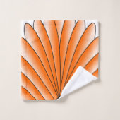 Art Deco Ventilator Design Orange Badetuch Set (Waschlappen)