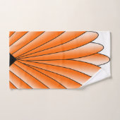 Art Deco Ventilator Design Orange Badetuch Set (Handtuch)