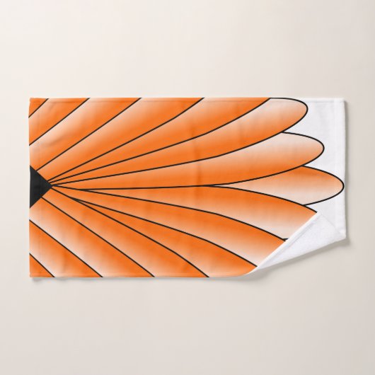 Art Deco Ventilator Design Orange Badetuch Set (Handtuch)