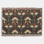 Art Deco Ventilator Weihnachts-Gewebe-Wurfdecke Decke (Vorderseite)