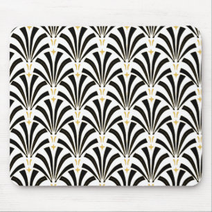Art Deco Ventilatoren benutzerdefiniertes Muster Mousepad