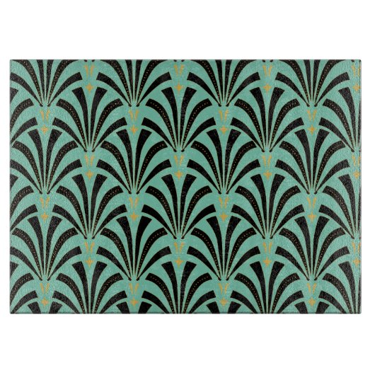 Art Deco Ventilatoren Custom Schneidebrett (Vorderseite)