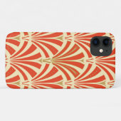 Art Deco Ventilatormuster - Mandarine orange Case-Mate iPhone Hülle (Rückseite (Horizontal))