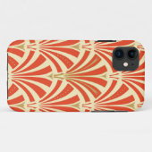 Art Deco Ventilatormuster - Mandarine orange Case-Mate iPhone Hülle (Rückseite (Horizontal))