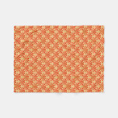 Art Deco Ventilatormuster - Mandarine orange Fleecedecke (Vorderseite (Horizontal))