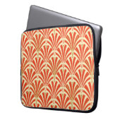Art Deco Ventilatormuster - Mandarine orange Laptopschutzhülle (Vorderseite Links)