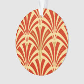 Art Deco Ventilatormuster - Mandarine orange Ornament (Vorderseite)