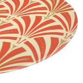 Art Deco Ventilatormuster - Mandarine orange Schneidebrett (Ecke)