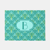 Art Deco Ventilatormuster - Türkis im Wasser Fußmatte (Vorderseite)