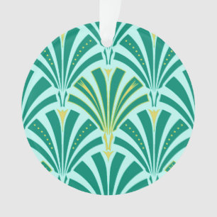 Art Deco Ventilatormuster - Türkis im Wasser Ornament