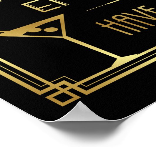 Art-Deco-VERBOT ENDET HIER ABBILDUNG Poster (Ecke)