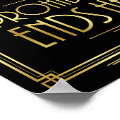 Art-Deco-VERBOT ENDET HIER ABBILDUNG Poster (Ecke)