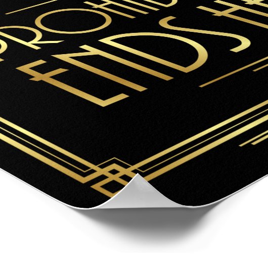 Art-Deco-VERBOT ENDET HIER ABBILDUNG Poster (Ecke)