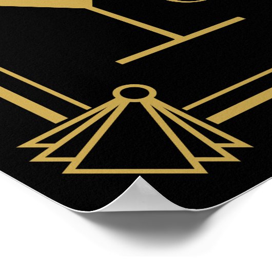 Art-Deco-Verbot Hochzeitszeichen: Poster (Ecke)