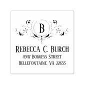 Art Deco Verziert Decorative Wirbel Rücksendeadres Permastempel (Design)