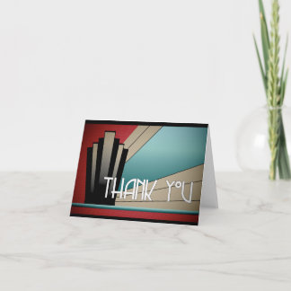 Art Deco Vielen Dank Dankeskarte