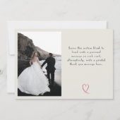 Art Deco Vintag Black Cobalt Dankeschön Karte (Rückseite)