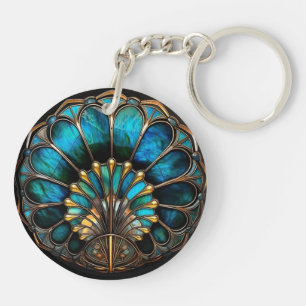 Art Deco Vintag Elegante Schwarzes Meer Schlüsselanhänger