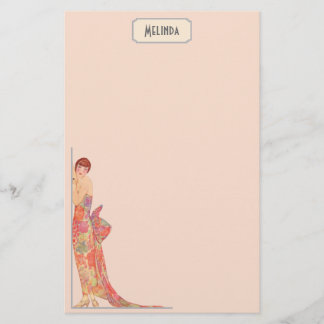 Art Deco Vintag Fashion Illustration Monogram