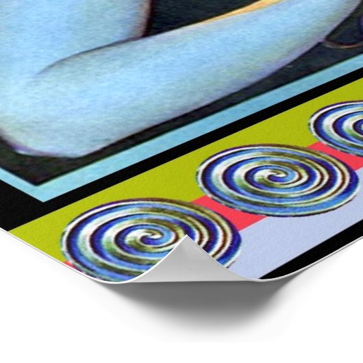 Art Deco Vintag Girl Poster (Ecke)