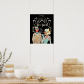 Art Deco Vintag Glam 1920er Jahre Couple Black Poster (Küche)