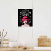 Art Deco Vintag Glam 1920er Lady Black Poster (Küche)