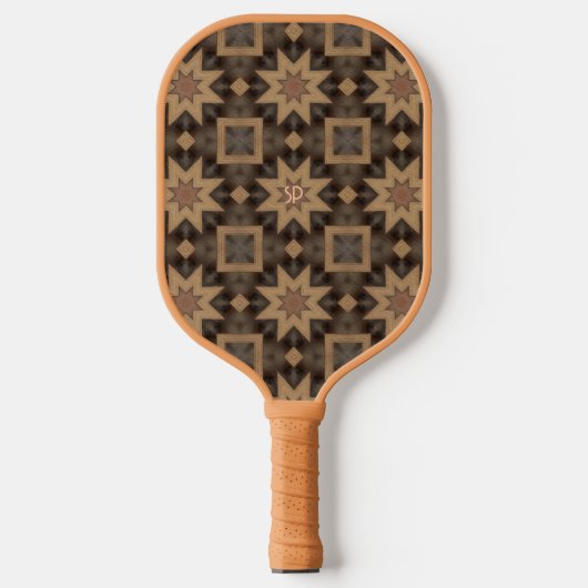 Art Deco Vintag Inlay Pickleball Paddle (Vorderseite)