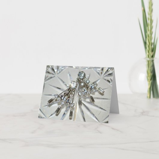 Art Deco Vintag Kristall Orings (Vorderseite)