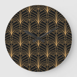 Art Déco, Vintag minimalistisches Muster. Große Wanduhr