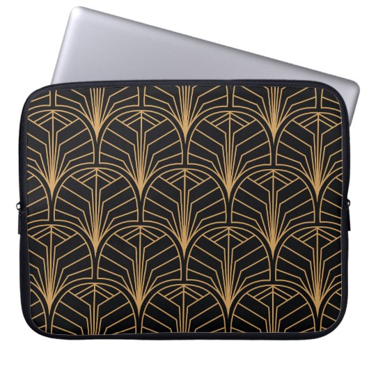 Art Déco, Vintag minimalistisches Muster. Laptopschutzhülle (Vorderseite)