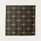 Art Déco, Vintag minimalistisches Muster. Wandteppich (Vorderseite (Horizontal))