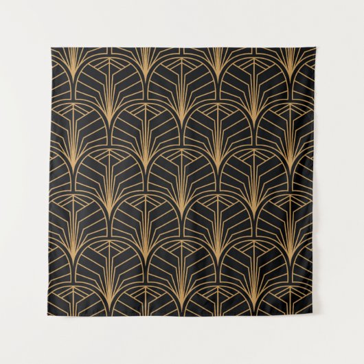Art Déco, Vintag minimalistisches Muster. Wandteppich (Vorderseite)